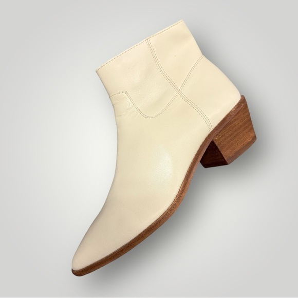 Madewell The Charley Boot in Leather Sz 6.5 Cream - Picture 7 of 14